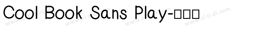 Cool Book Sans Play字体转换